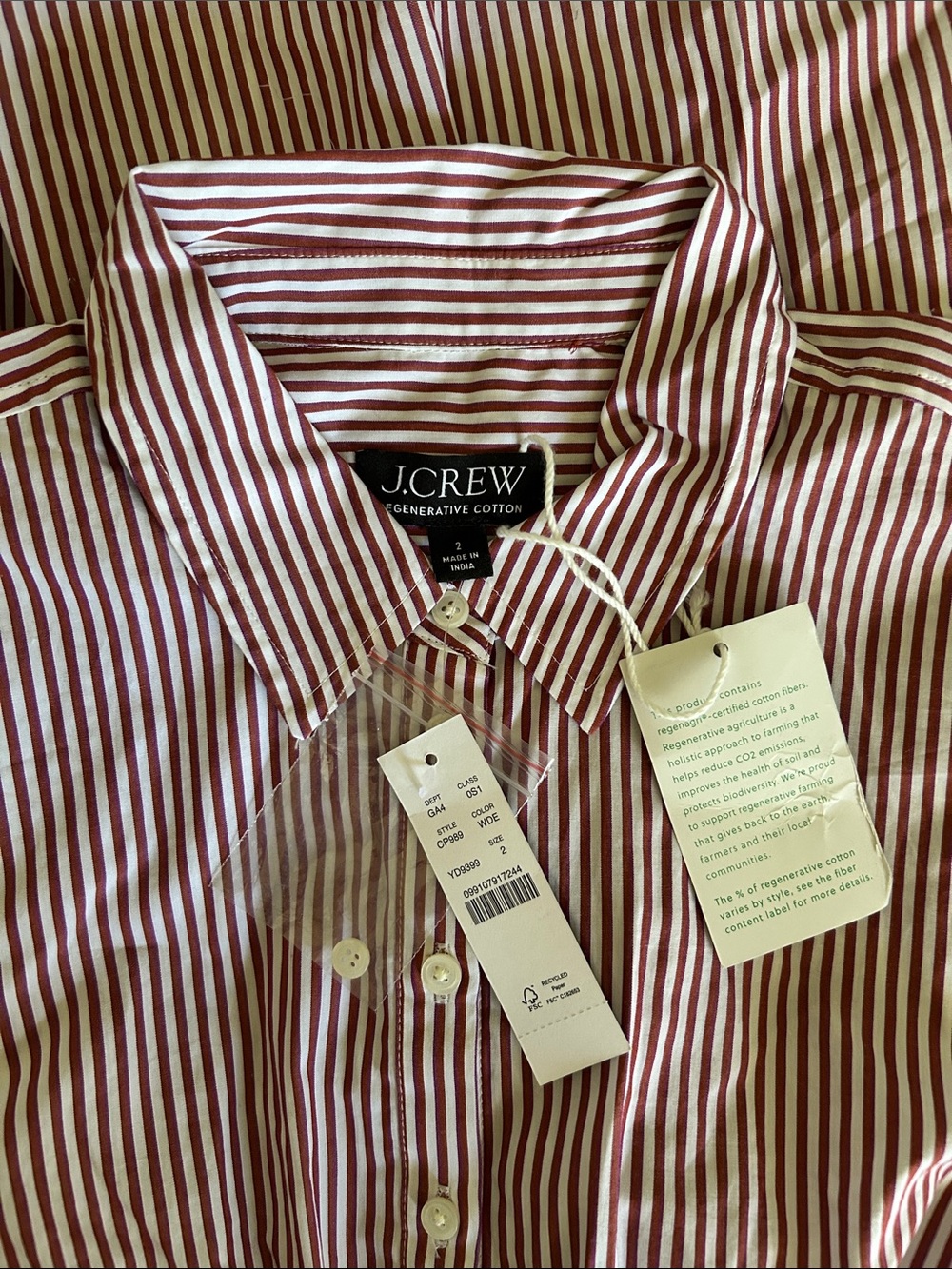 Cerise shirt-dress in striped cotton poplin - Picture 5 of 5